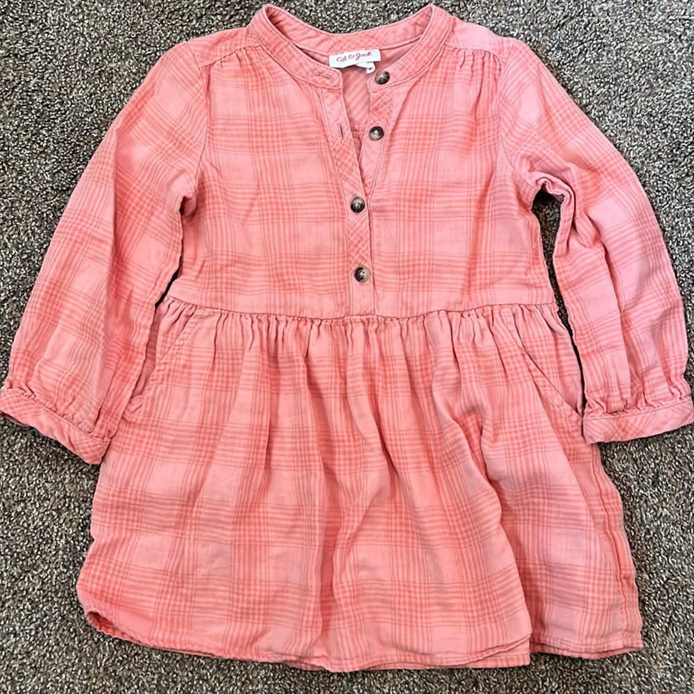 Cat and cat plaid dress tunic